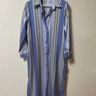 ZARA Blue Striped Shirt Dress