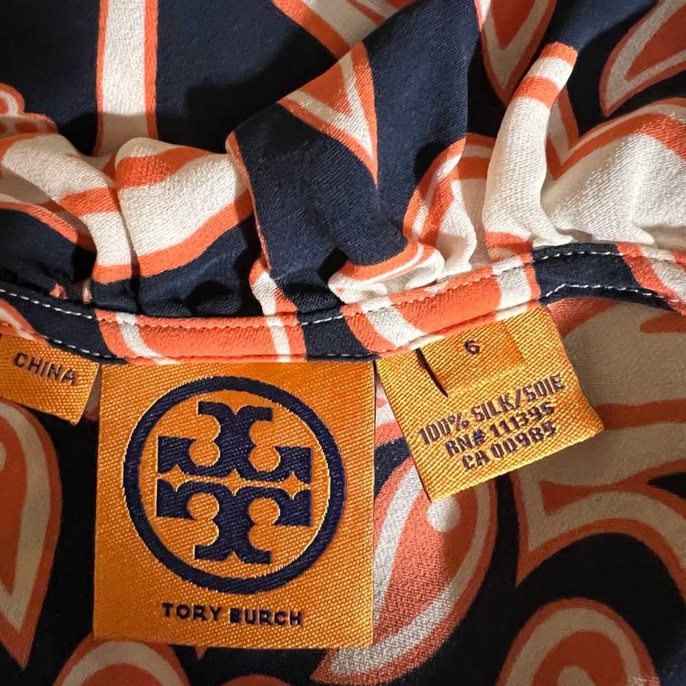 Tory Burch silk blouse w/ruffle front - image 5