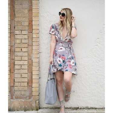 ASTR the Label floral wrap midi dress