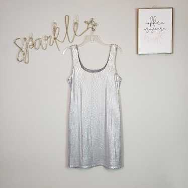 Bailey 44 Silver Sequin Shift Dress