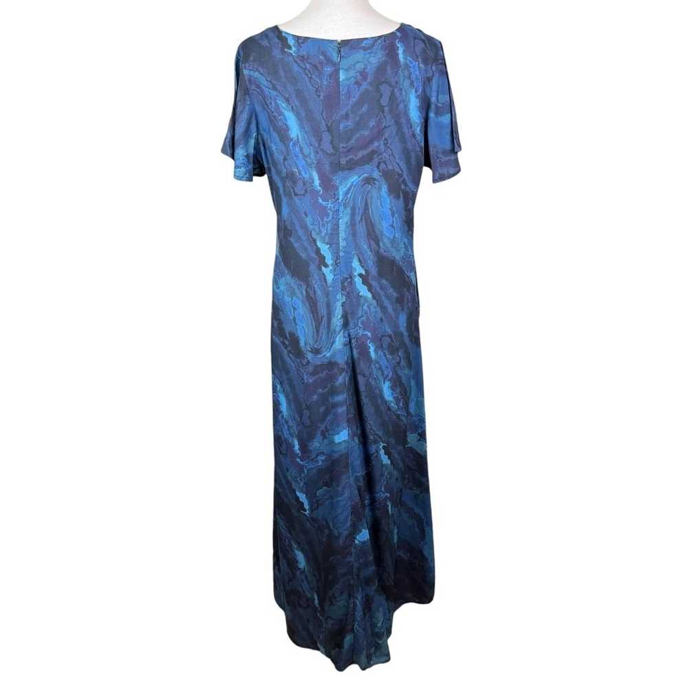 Soft Surroundings Blue Tie-Dye V neck Maxi Dress … - image 2