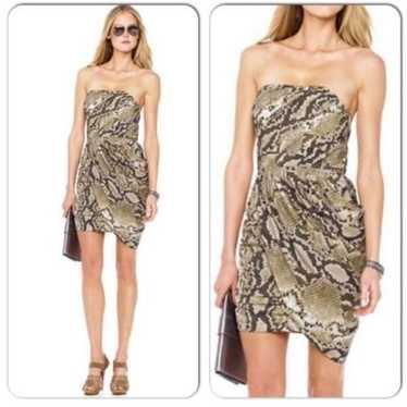 MICHAEL KORS SNAKE PRINT TUBE DRESS SIZE 8