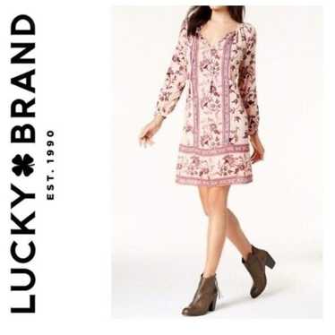 LUCKY BRAND BOHO GAUZE PEASANT DRESS