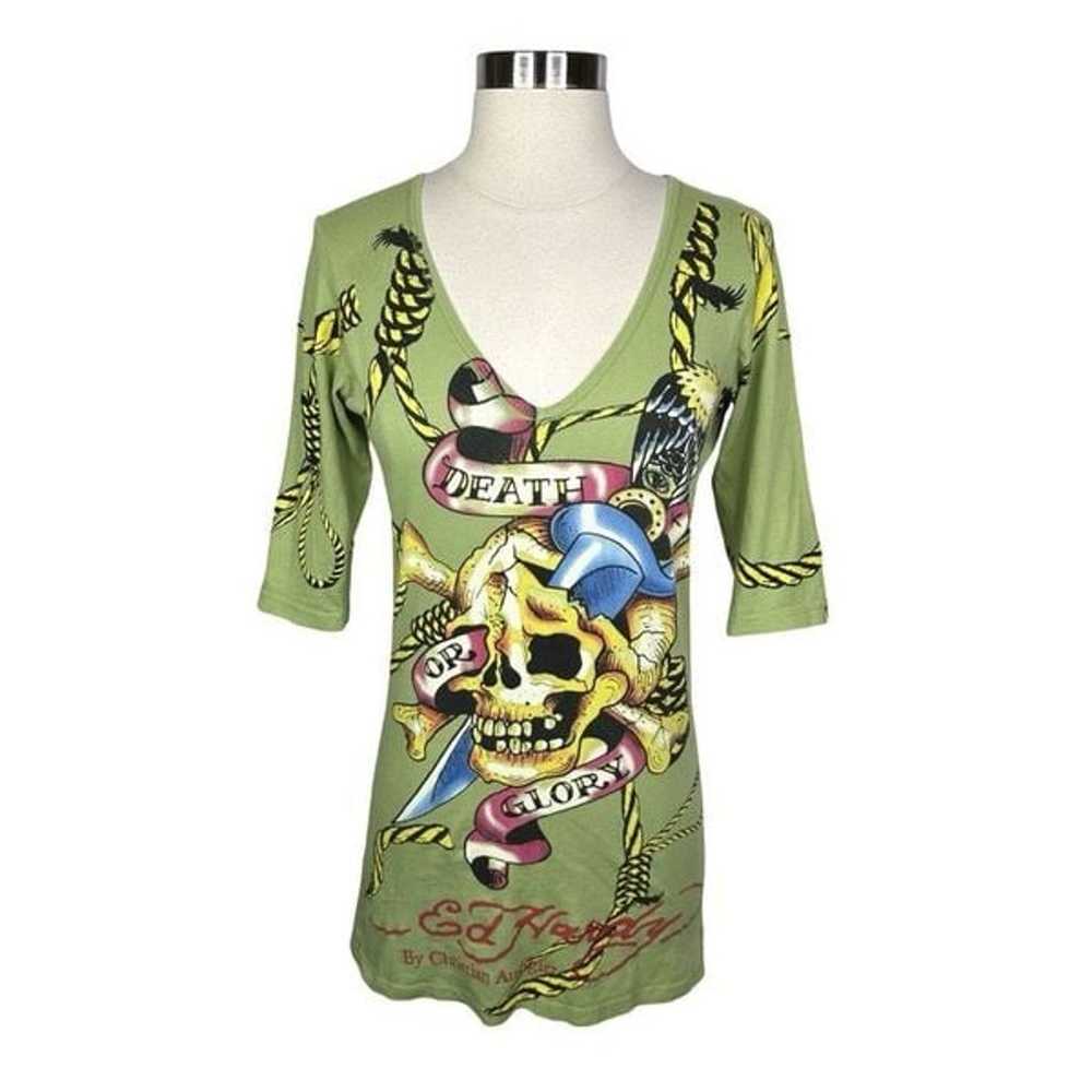 Vintage Y2K Ed Hardy by Christian Audigier Death … - image 1