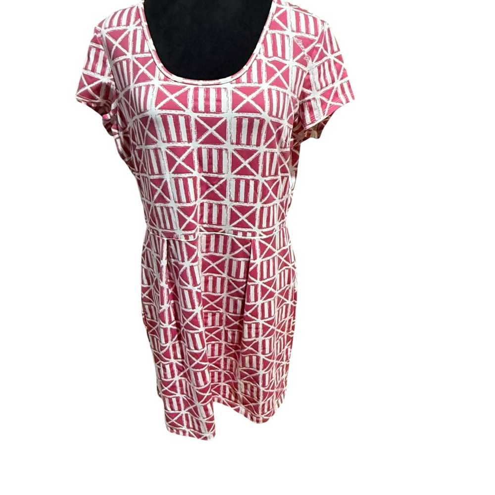 Mahi Gold Mini Nautical Pink White Dress Size XL - image 6