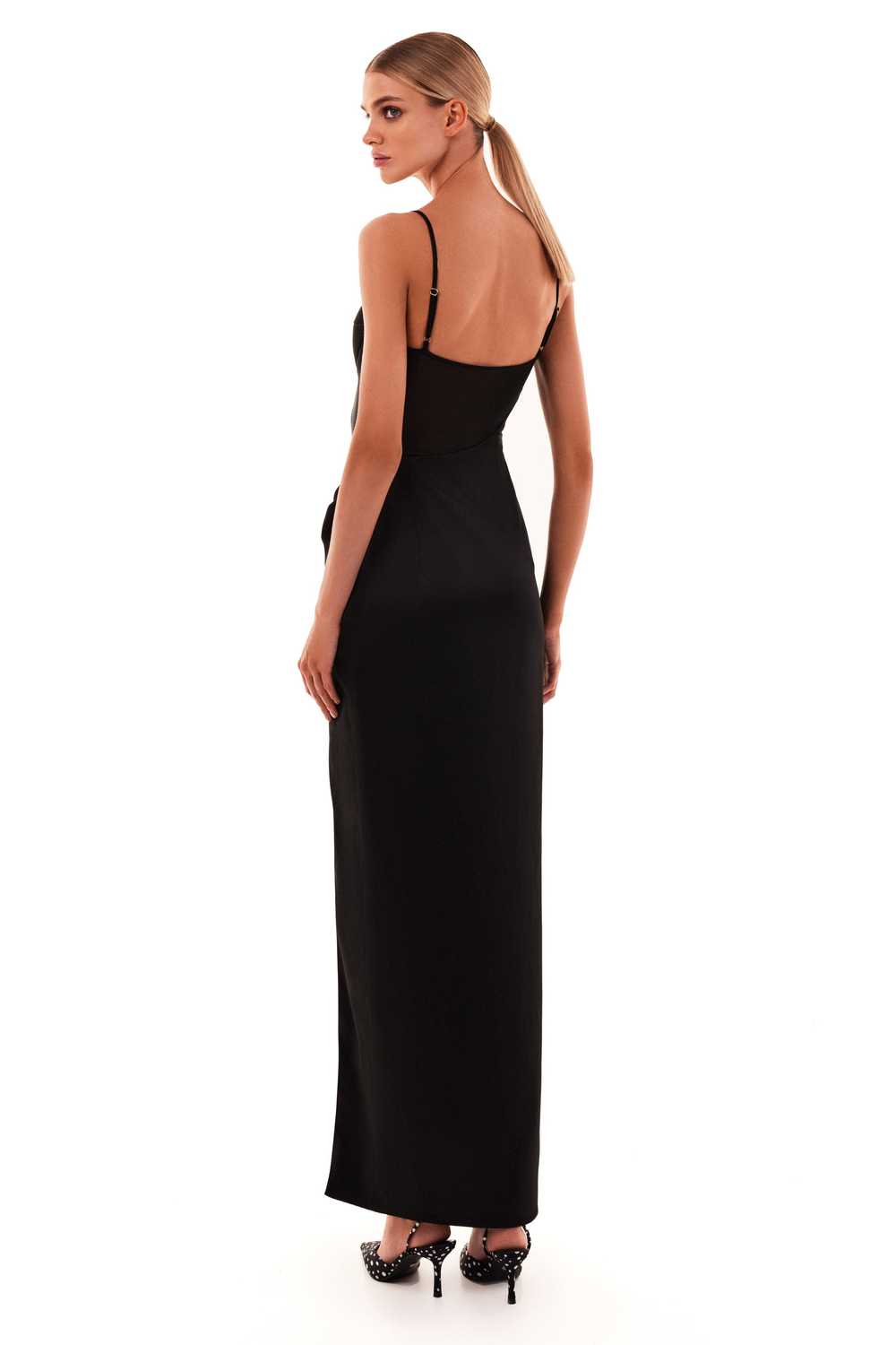 Milla Chic satin maxi dress with semi-transparent… - image 4