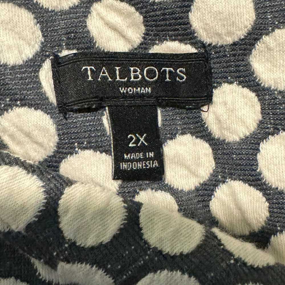 Talbots Woman Plus Size 2X Gray and White Fir and… - image 7