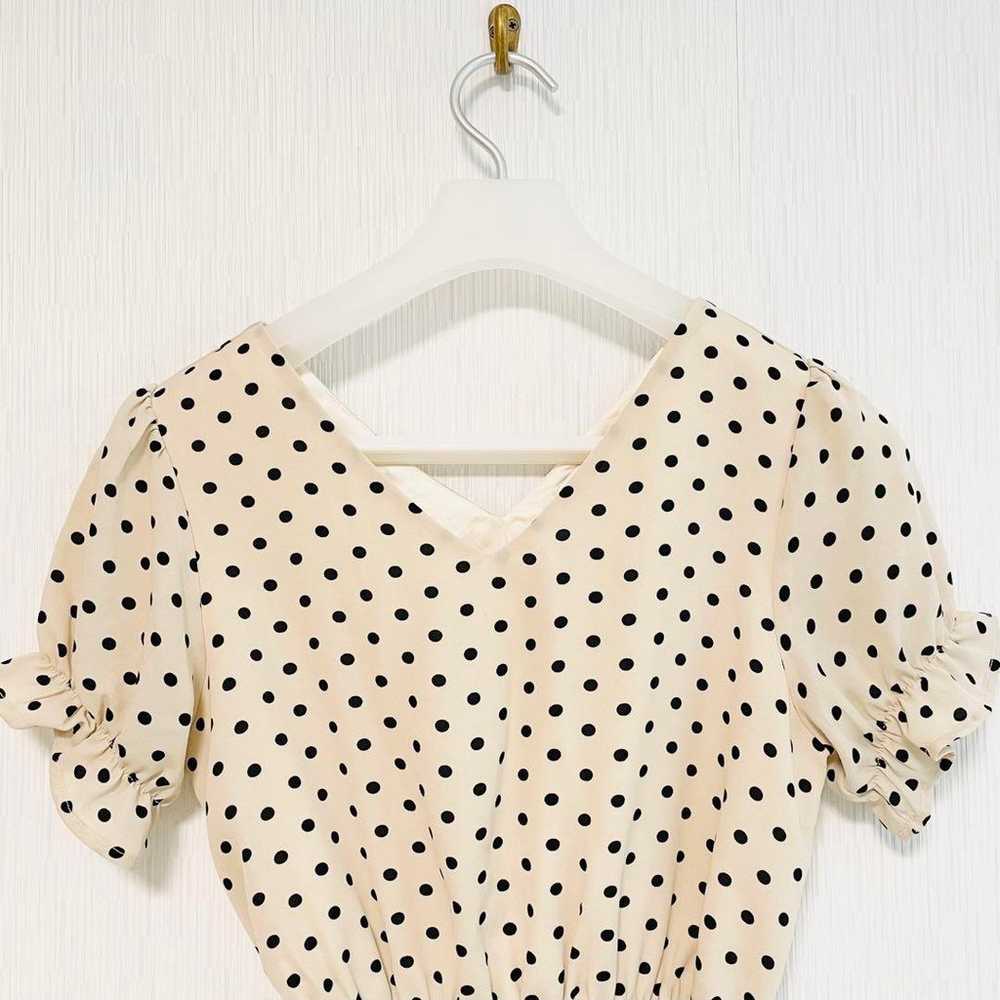 Michelle Macaron West Ribbon Short Sleeve Long Dr… - image 3