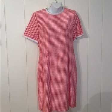 Lovely VTG David Brooks red and white checked dres