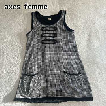 Axes Femme Checkered Houndstooth Pattern One-Piece