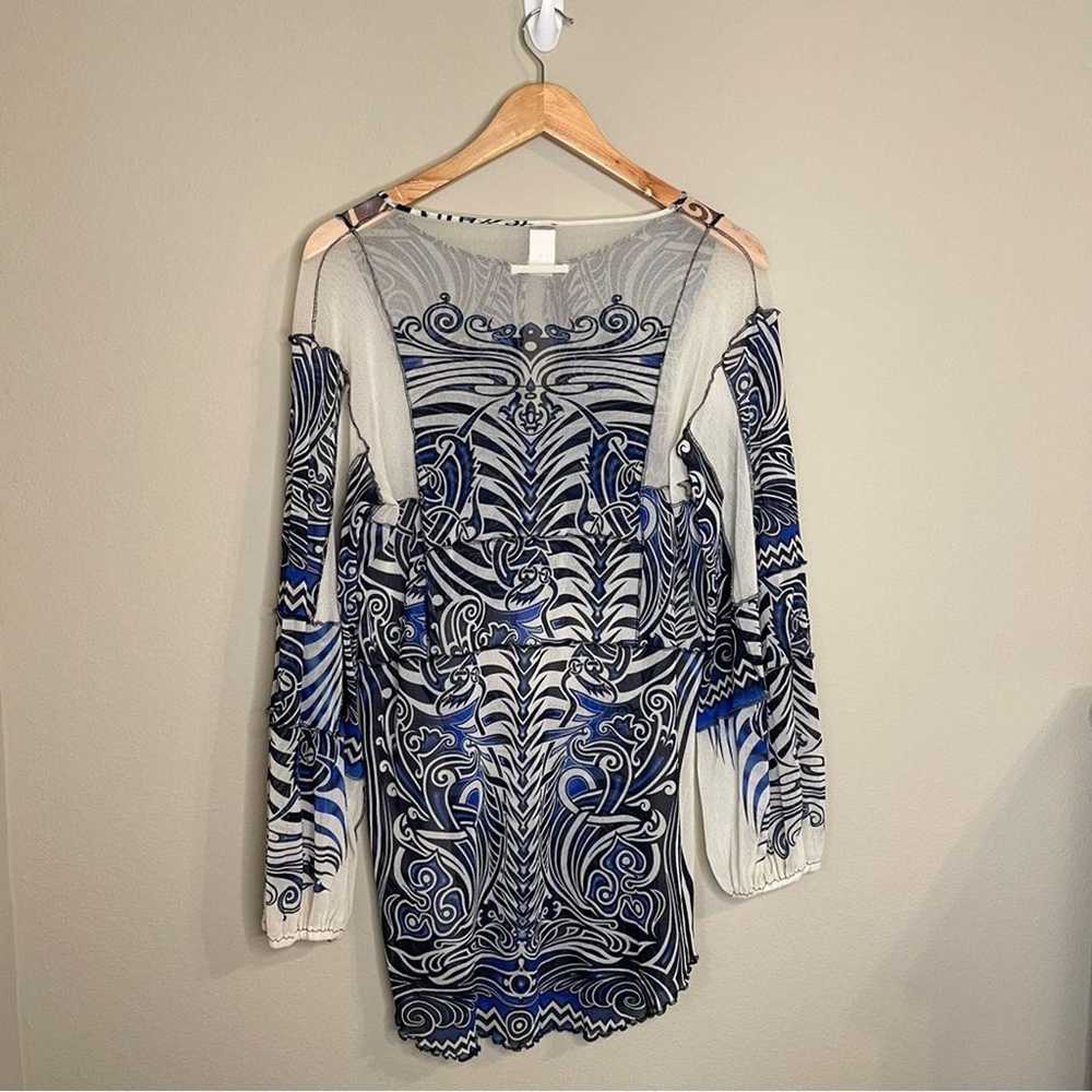 Jean Paul Gaultier Tattoo Print Mesh Tunic Blouse… - image 9