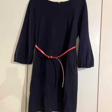 BALLSEY Navy Long Sleeve Knee-Length Dress