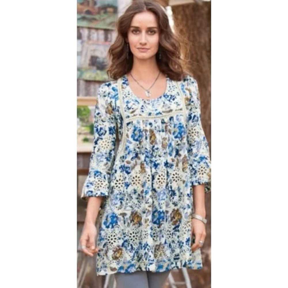 Sundance Blue Floral Delphine Crochet Tunic Dress… - image 2