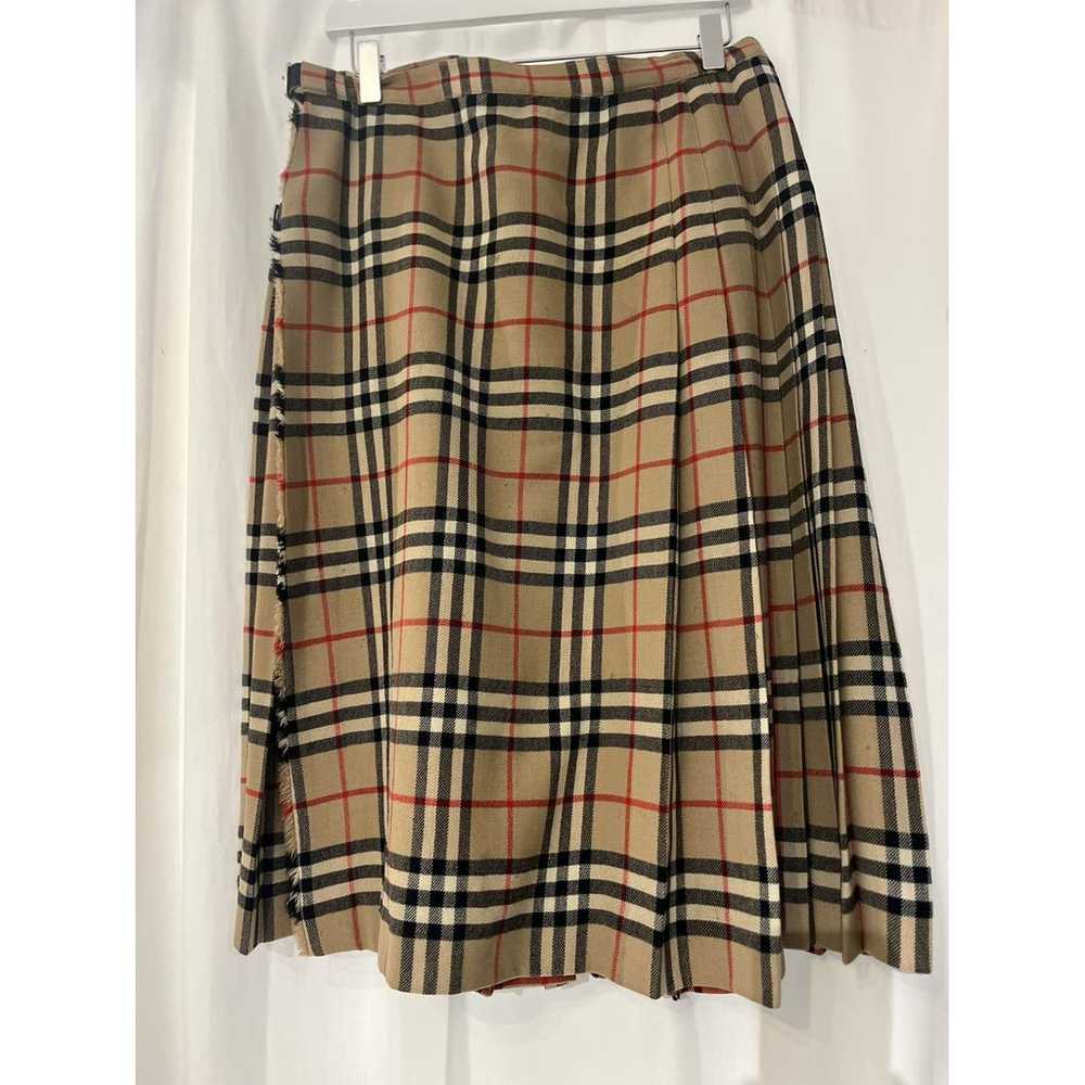 Burberry Wool mid-length skirt - image 2