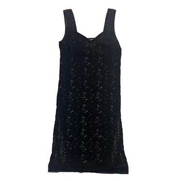 Bebe Black Bodycon Sleeveless Dress Knit Mini Size