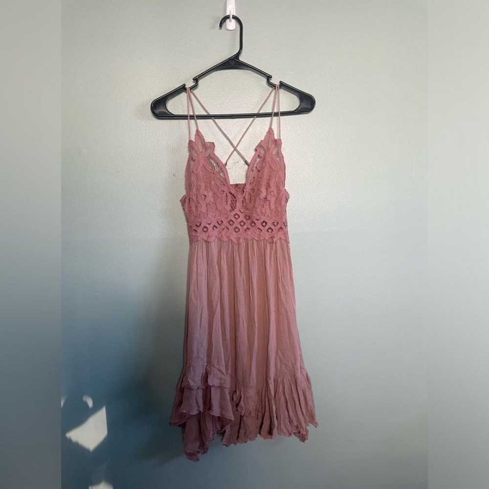 Free People One Dusty Pink Adella Slip Dress - image 2