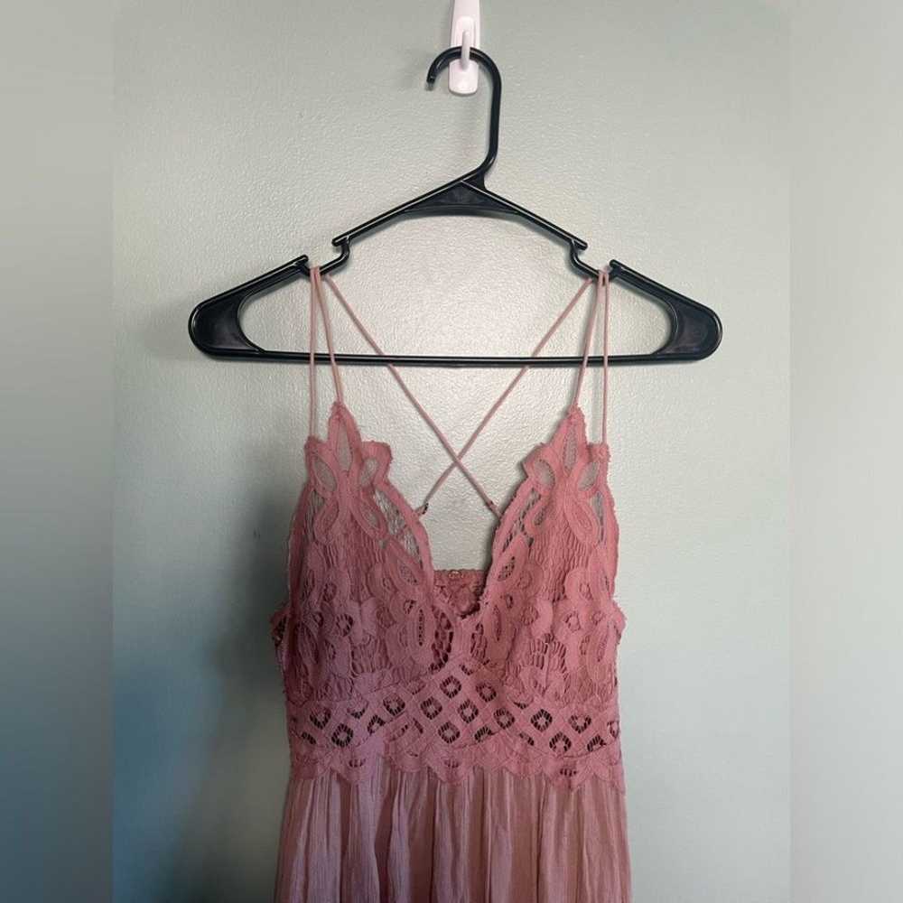 Free People One Dusty Pink Adella Slip Dress - image 3