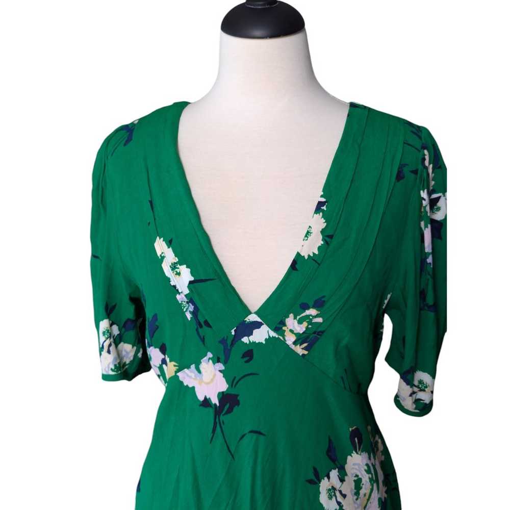 Free People Neon Garden Size 8 Green Floral V-nec… - image 3