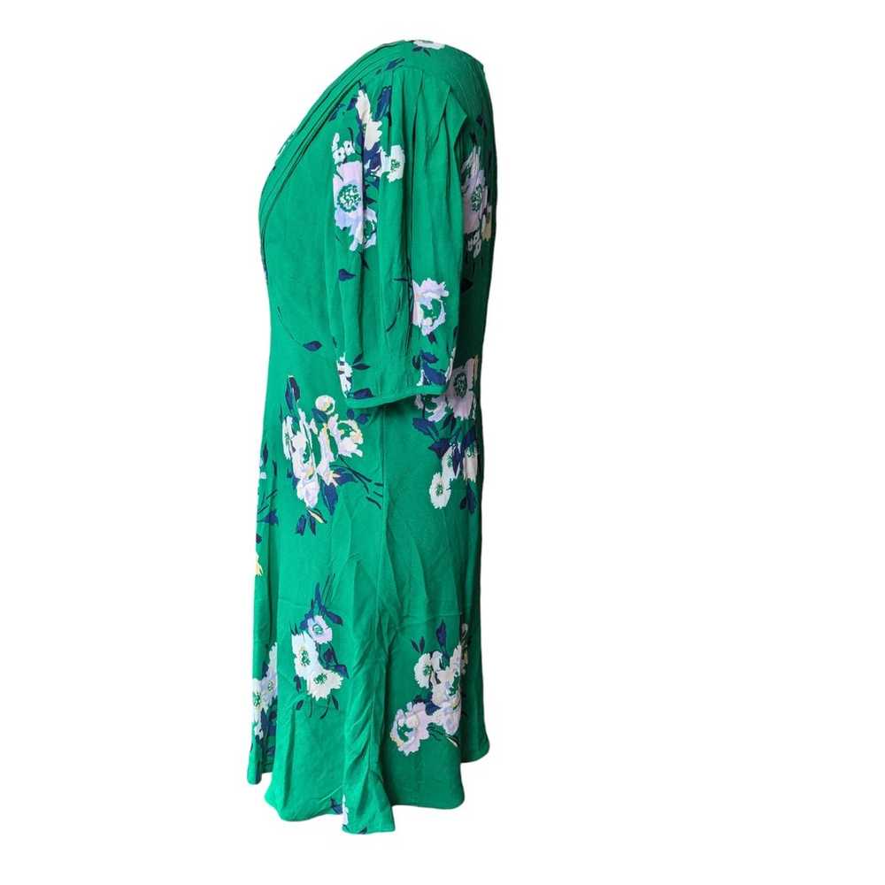 Free People Neon Garden Size 8 Green Floral V-nec… - image 5