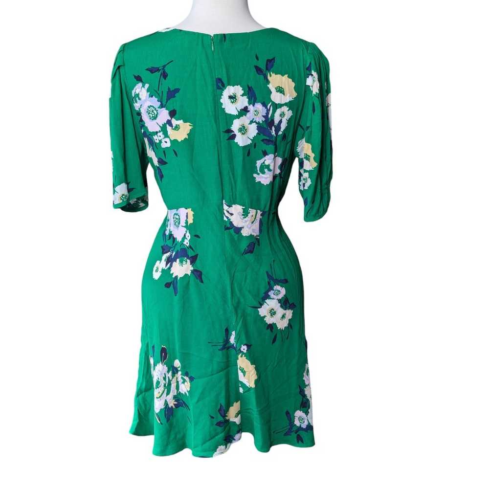 Free People Neon Garden Size 8 Green Floral V-nec… - image 7