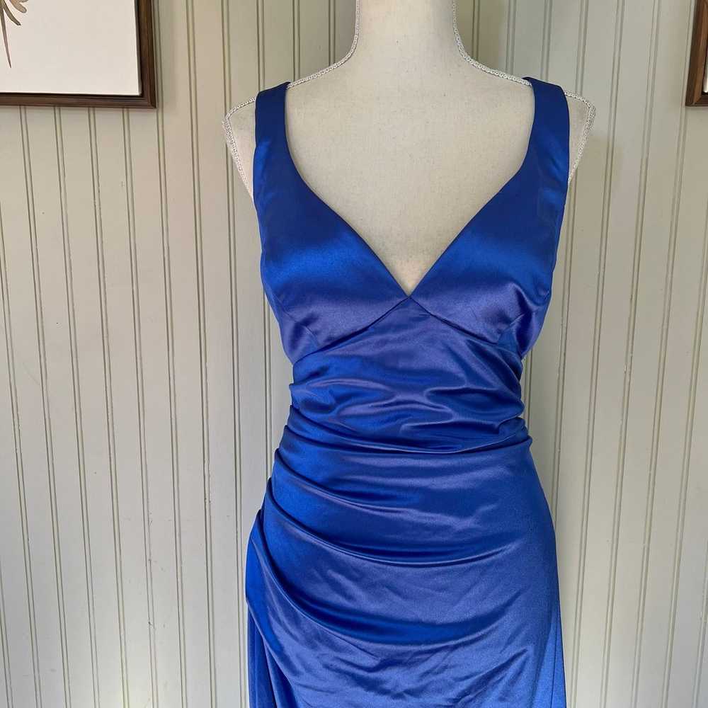 Windsor Formal Satin Blue Mernaid Maxi Dress - image 5