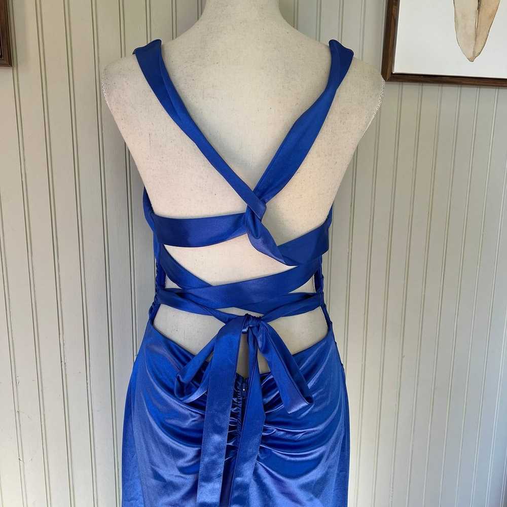 Windsor Formal Satin Blue Mernaid Maxi Dress - image 6