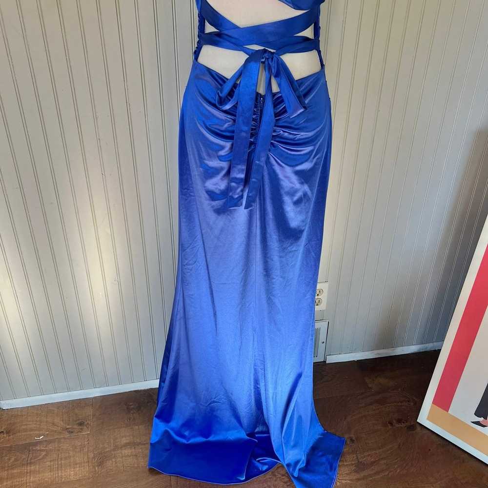 Windsor Formal Satin Blue Mernaid Maxi Dress - image 7