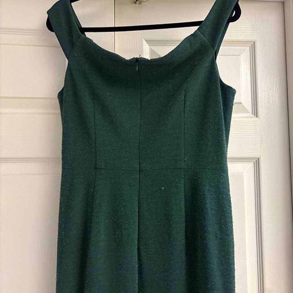 Adrianna Papell Dress Womens 12 Green Knit Cross … - image 10