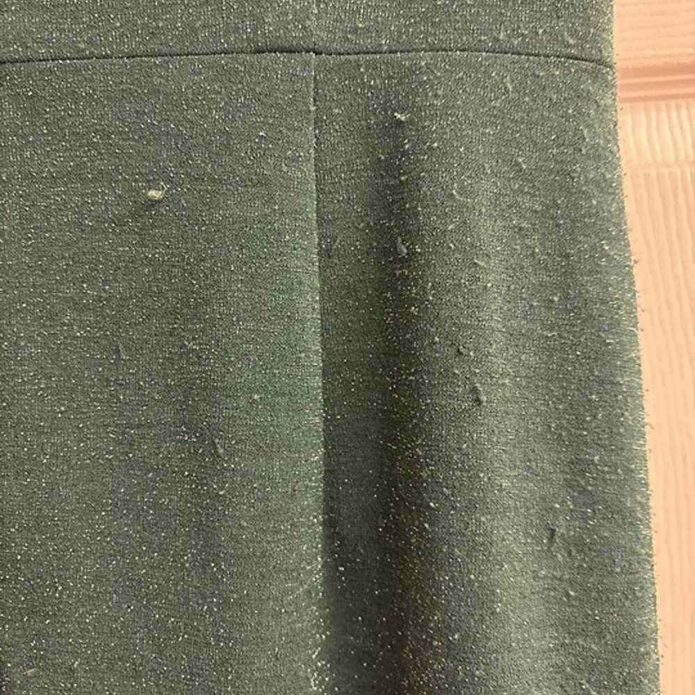 Adrianna Papell Dress Womens 12 Green Knit Cross … - image 12