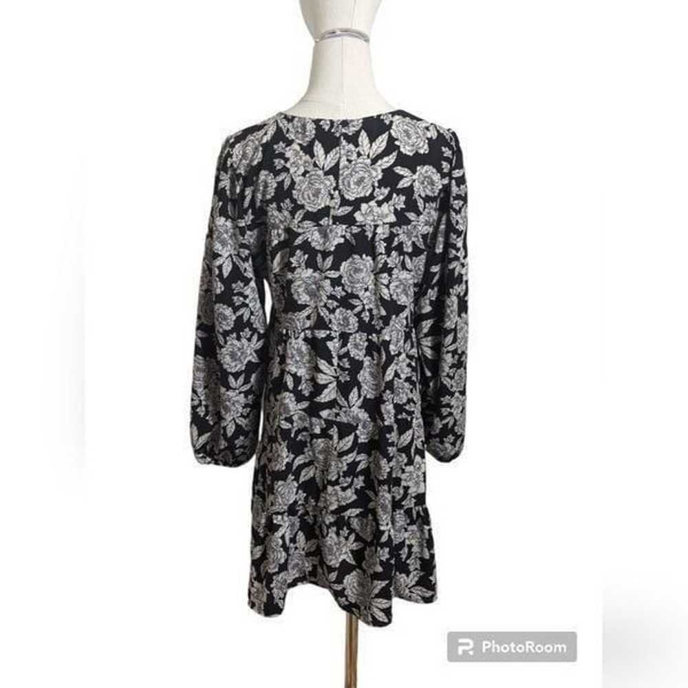 Jacqueline De Young Black & White Floral Babydoll… - image 3