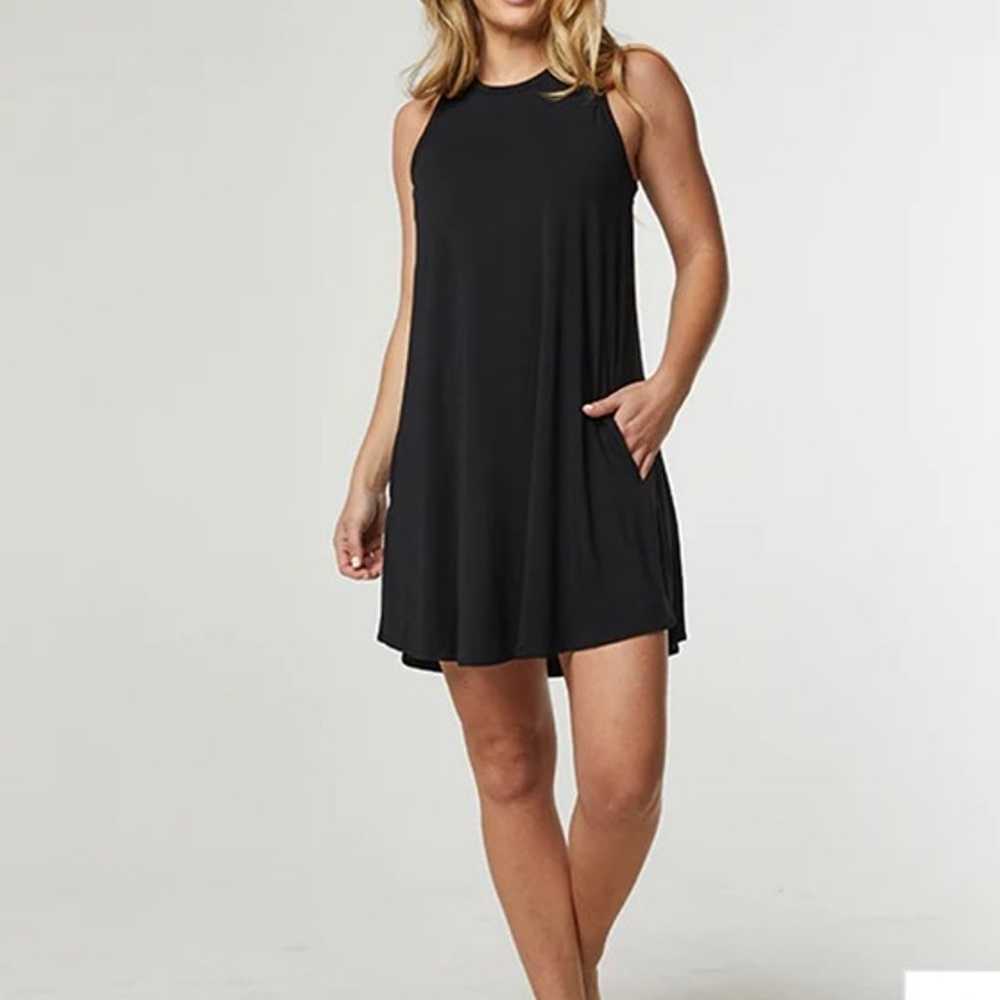 SheBird The Tunic Tank Dress Black Athletic Built… - image 1