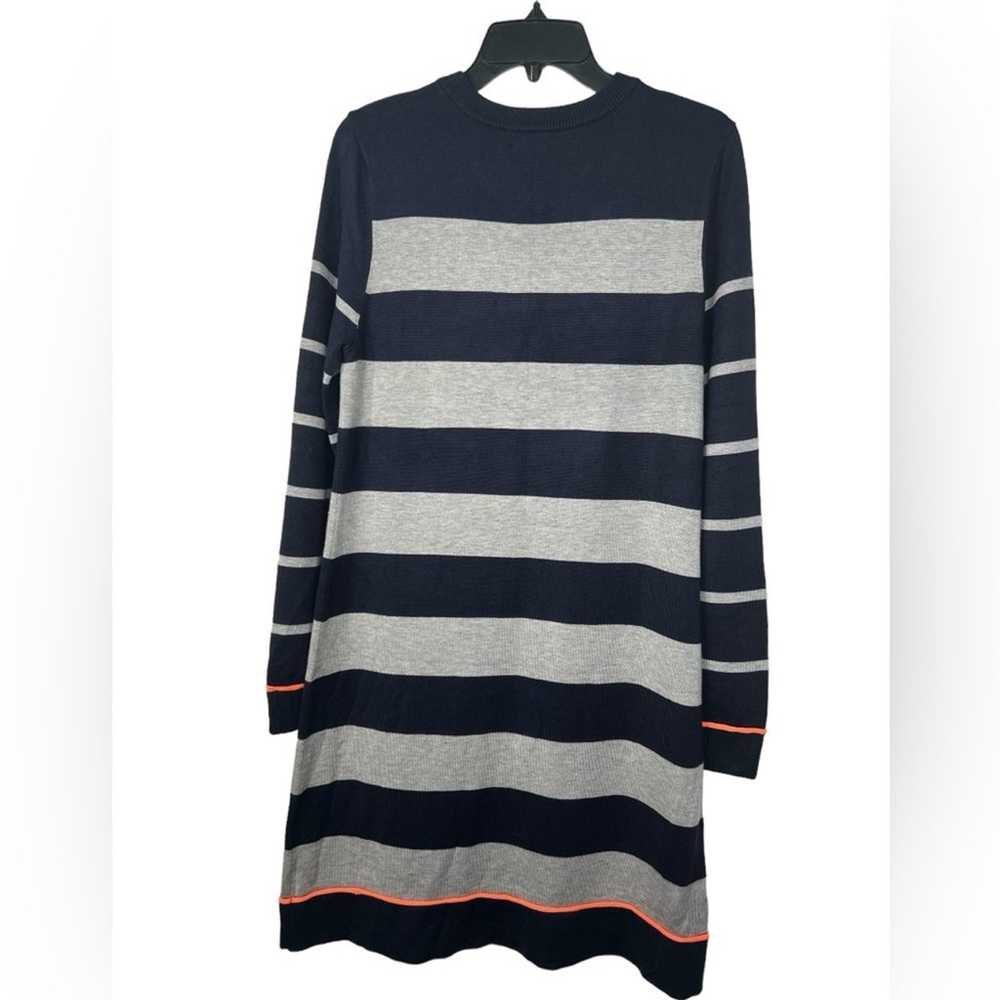 Vince Camuto Grey Black Striped Sweater Dress Siz… - image 4