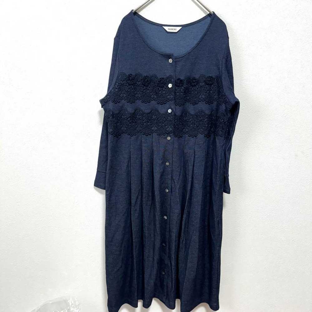 【a-214】 INGEBORG One-Piece Black Lace 3/4 Sleeve 9 - image 1