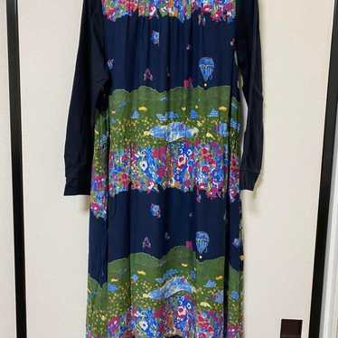 SUPER HAKKA Floral Long Dress Navy - image 1