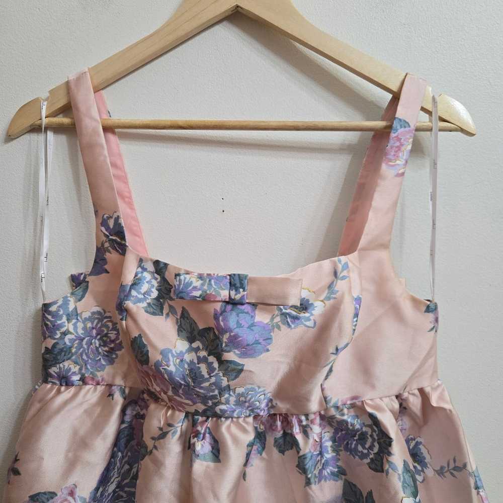 NWOT Lulus Floral Pink Floral Mini Babydoll Dress… - image 2