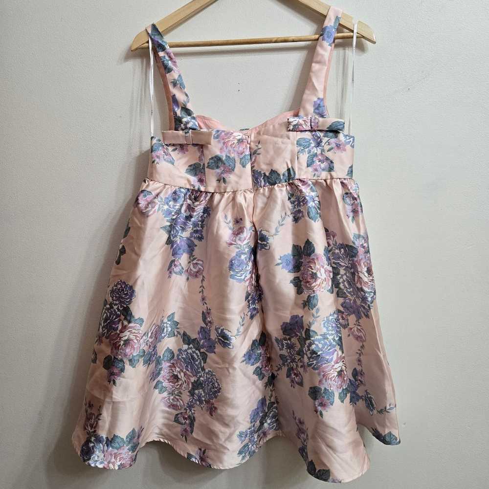 NWOT Lulus Floral Pink Floral Mini Babydoll Dress… - image 4