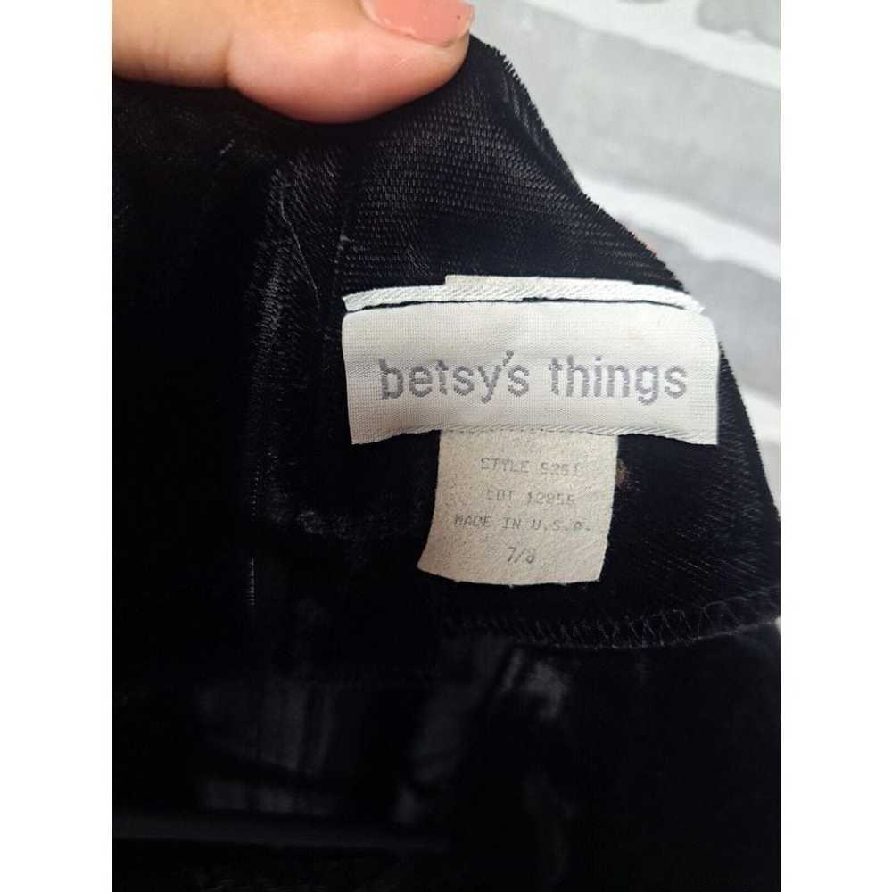 Betsys Things Womens Vintage Y2K Black Velvet Vic… - image 4