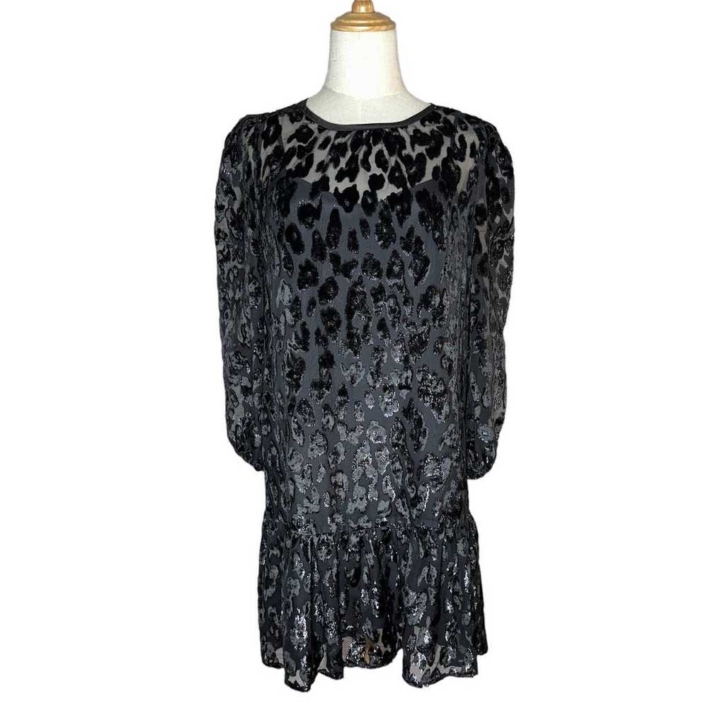 NWOT J. Crew Leopard Flutter Hem Burnout Velvet S… - image 2