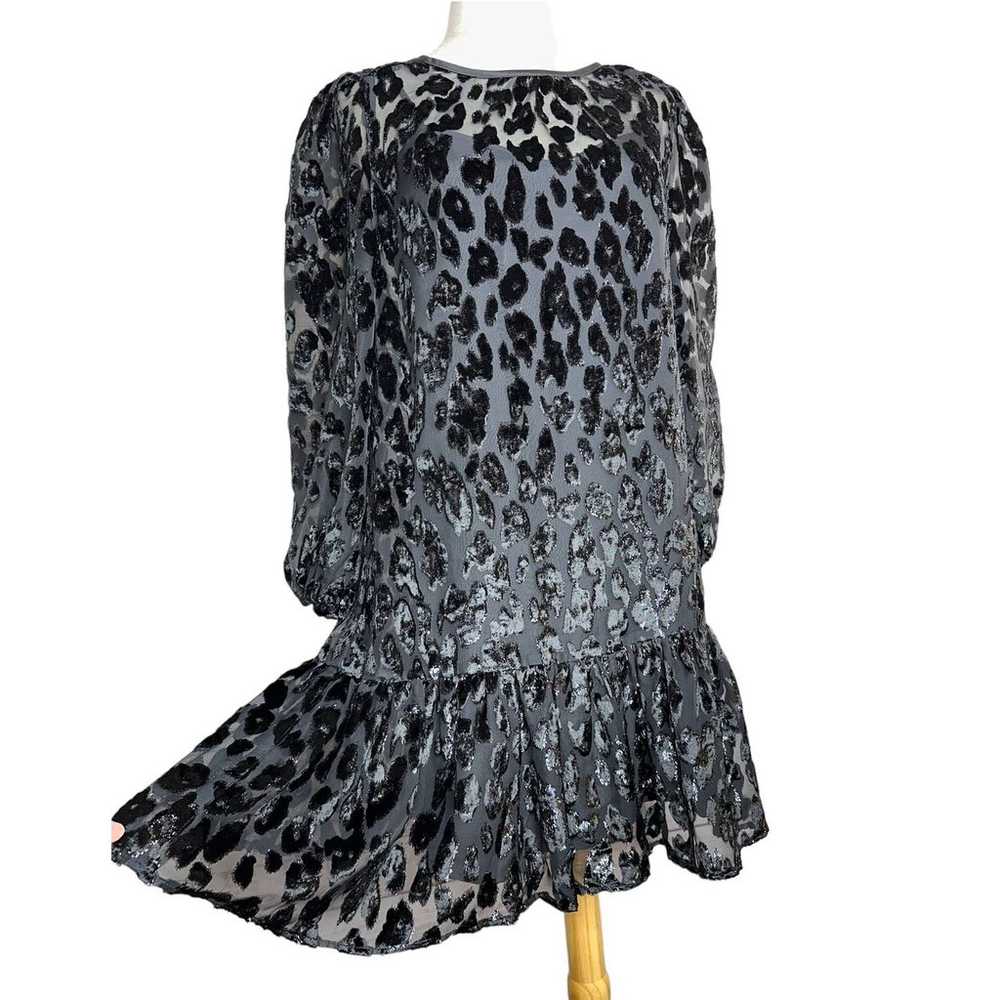 NWOT J. Crew Leopard Flutter Hem Burnout Velvet S… - image 3