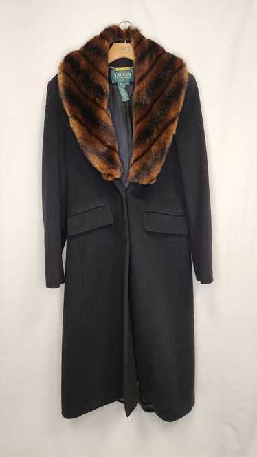 Ralph Lauren 100% Wool Faux Fur Lined Coat