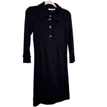 Diane Von Furstenberg Black Wool Sweater Dress Si… - image 1