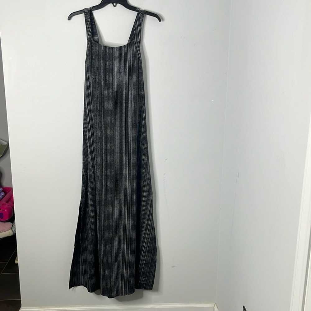 Athleta Arrival Amara Stripe Black Maxi Dress - image 2