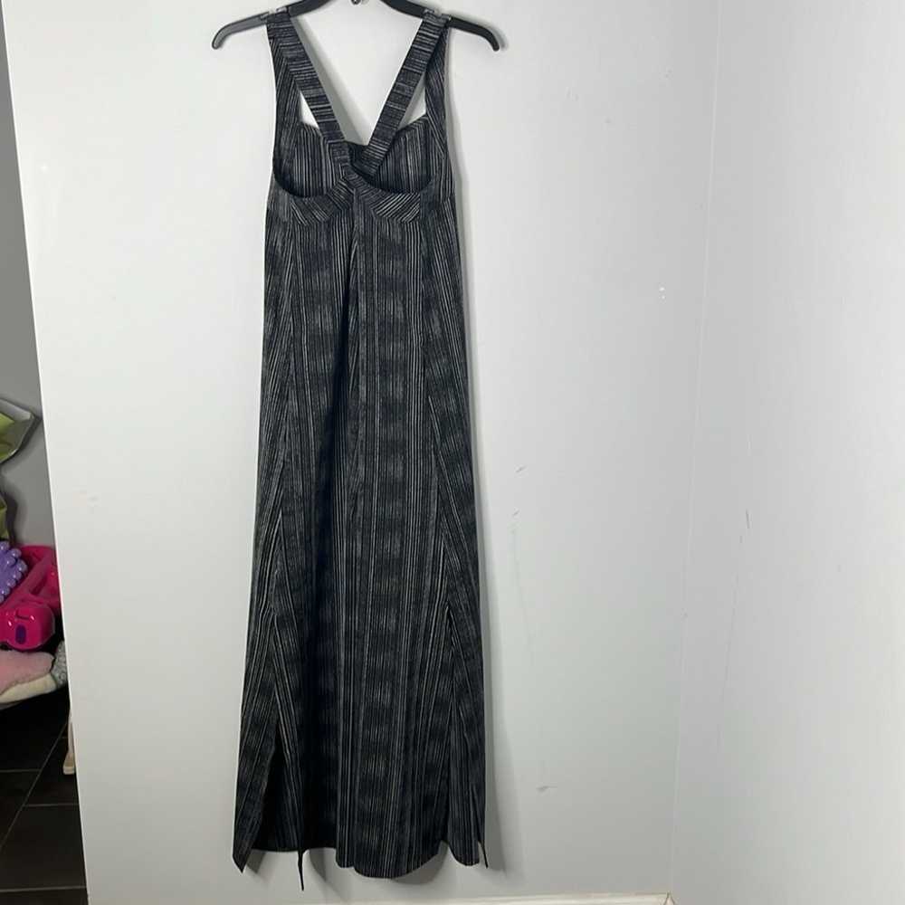 Athleta Arrival Amara Stripe Black Maxi Dress - image 8