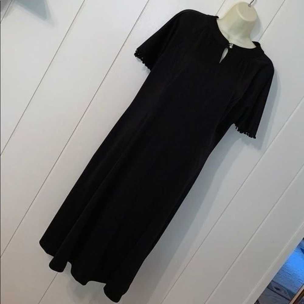 Vtg 60s Lorac Original black  cocktail dress - image 2