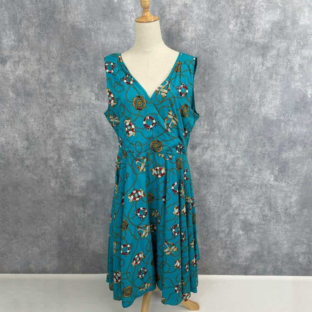 Marine-themed all-over patterned cache-coeur dres… - image 2