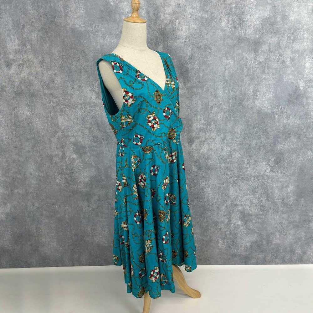 Marine-themed all-over patterned cache-coeur dres… - image 3