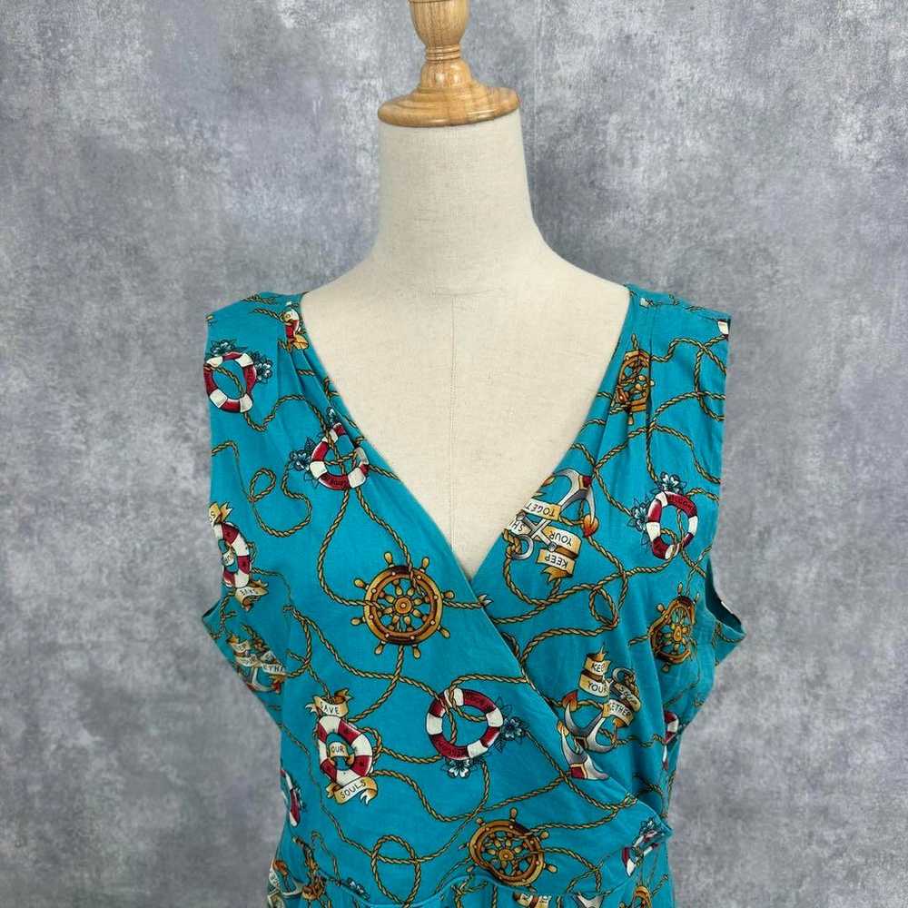 Marine-themed all-over patterned cache-coeur dres… - image 6