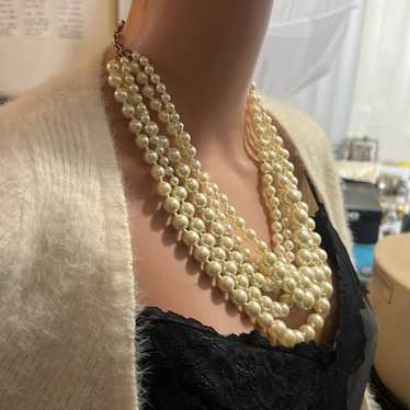 J.CREW PEARL TWISTED HAMMOCK NECKLACE - image 1