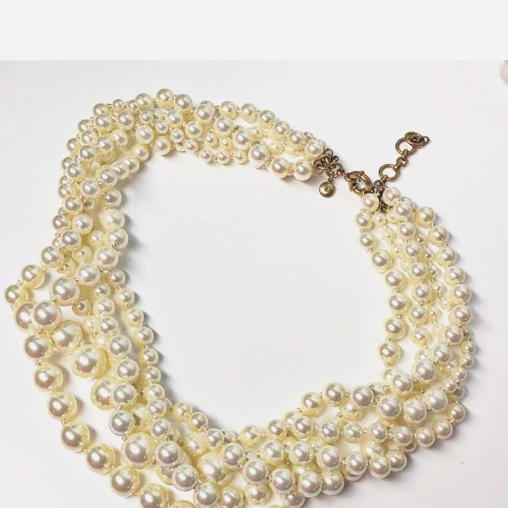 J.CREW PEARL TWISTED HAMMOCK NECKLACE - image 6