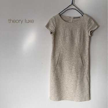 Theory Luxe Knee-Length Tweed Dress with French Sl